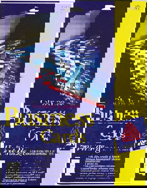 Print-To-The-Edge Microperf Business Cards W/sure Feed Technology, Color Laser, 2x3.5, White, 160 Cards, 8/sheet,20 Sheets/pk